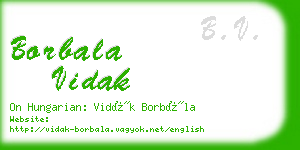 borbala vidak business card